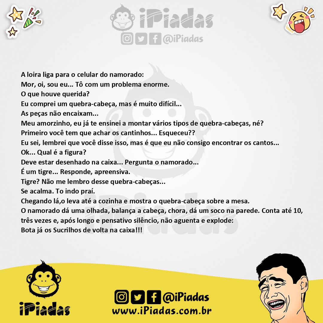 Ilustração da piada O Tigre E A Loira no iPiadas