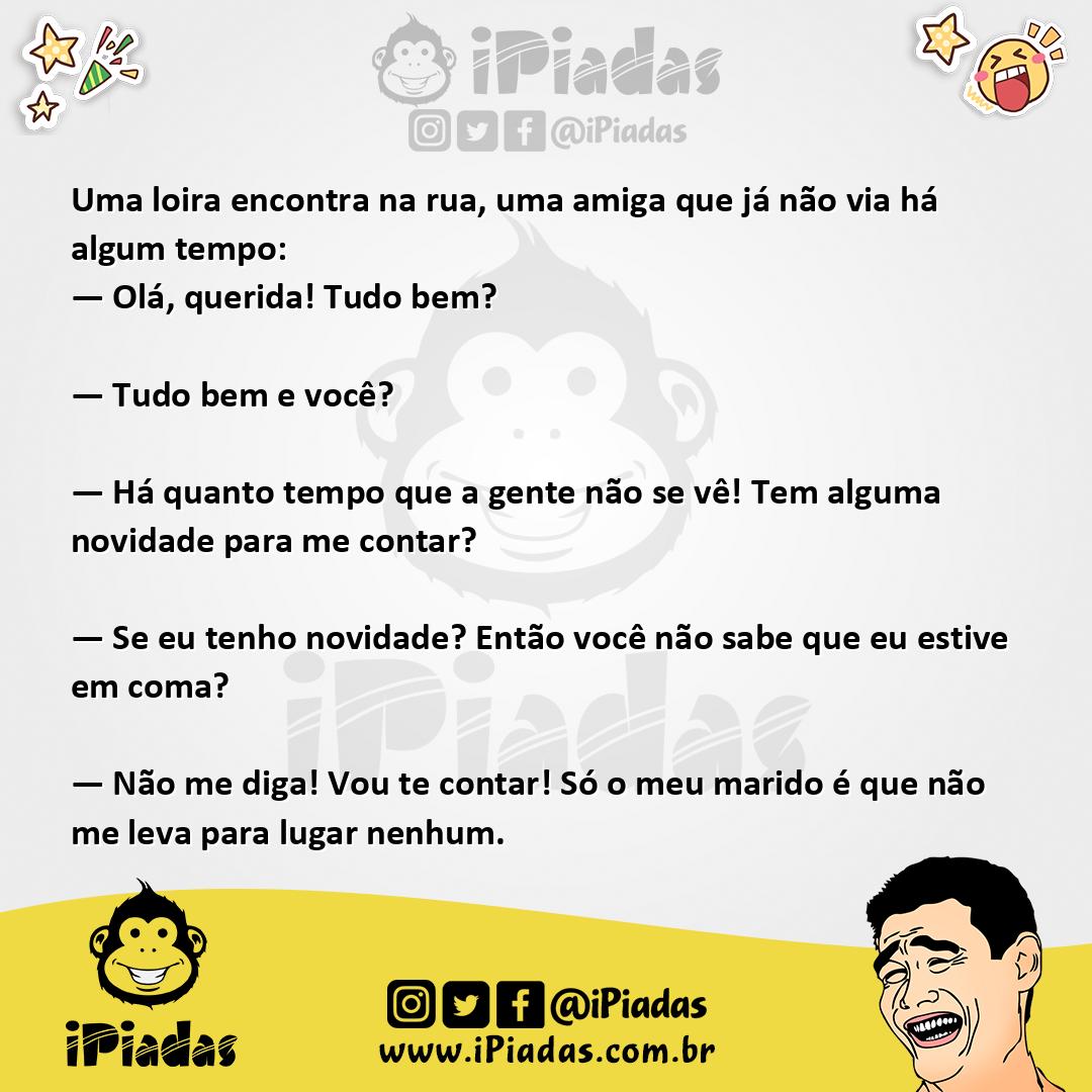 Ilustração da piada Papo de Loiras no iPiadas