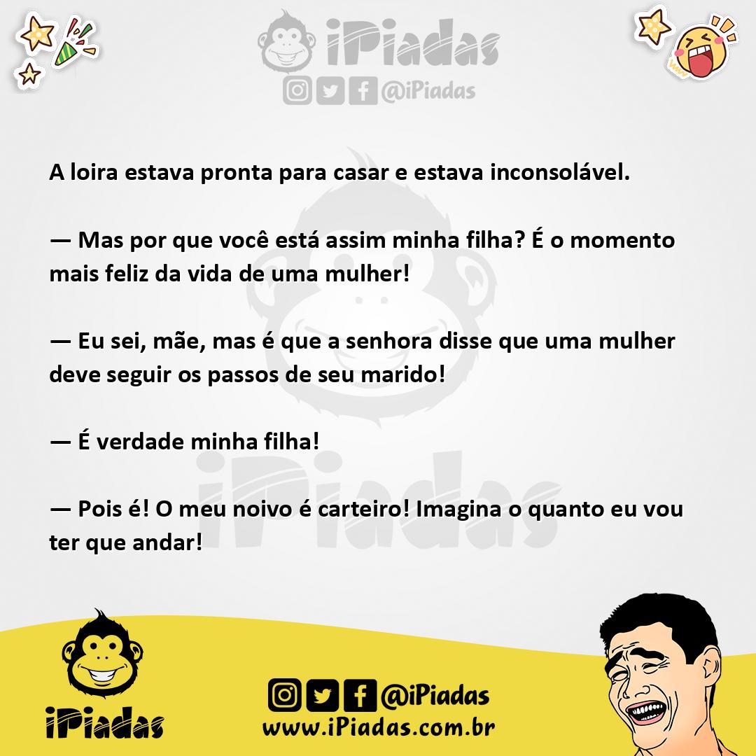 Ilustração da piada Passos do Marido no iPiadas
