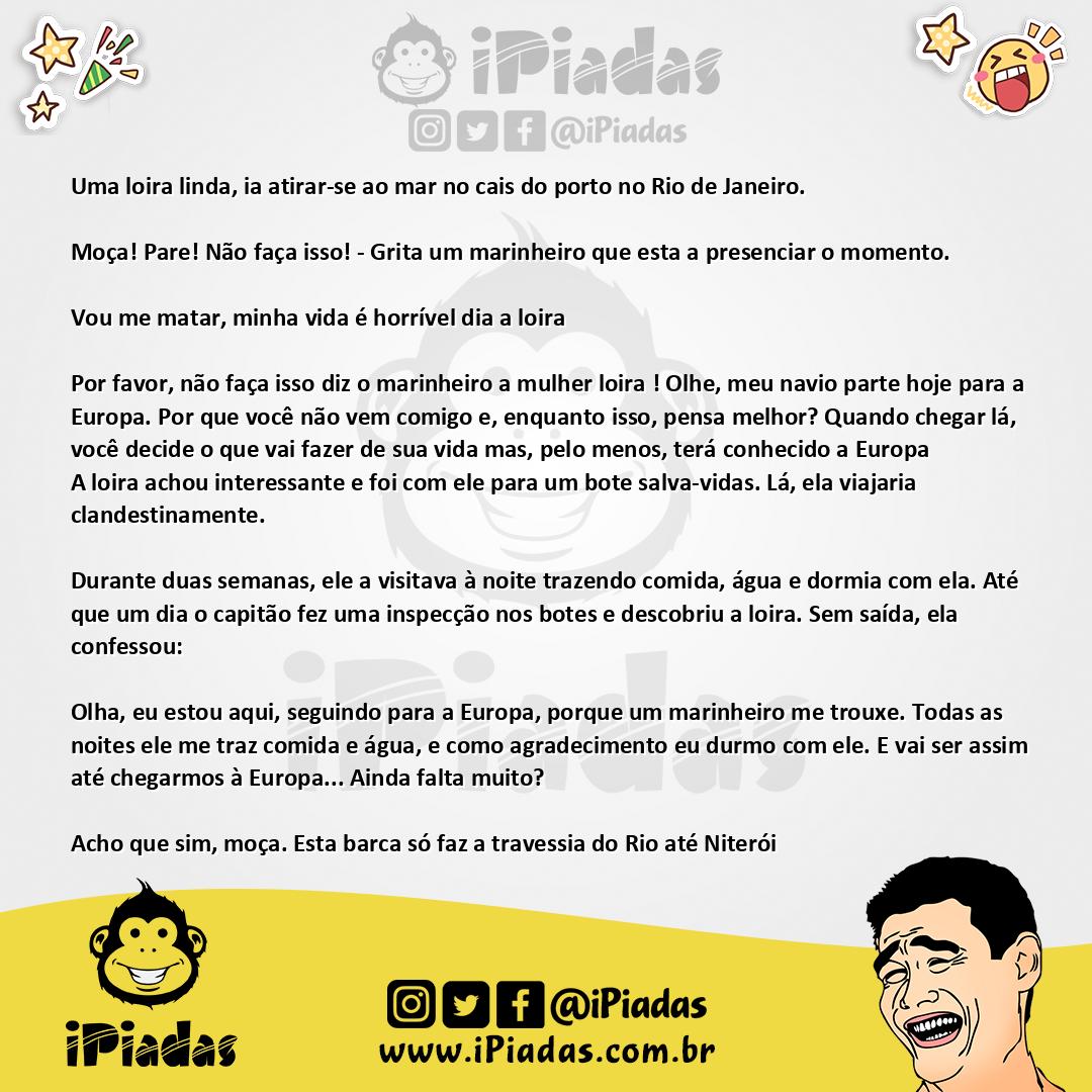 Ilustração da piada Piadas engraçadas de loiras no iPiadas