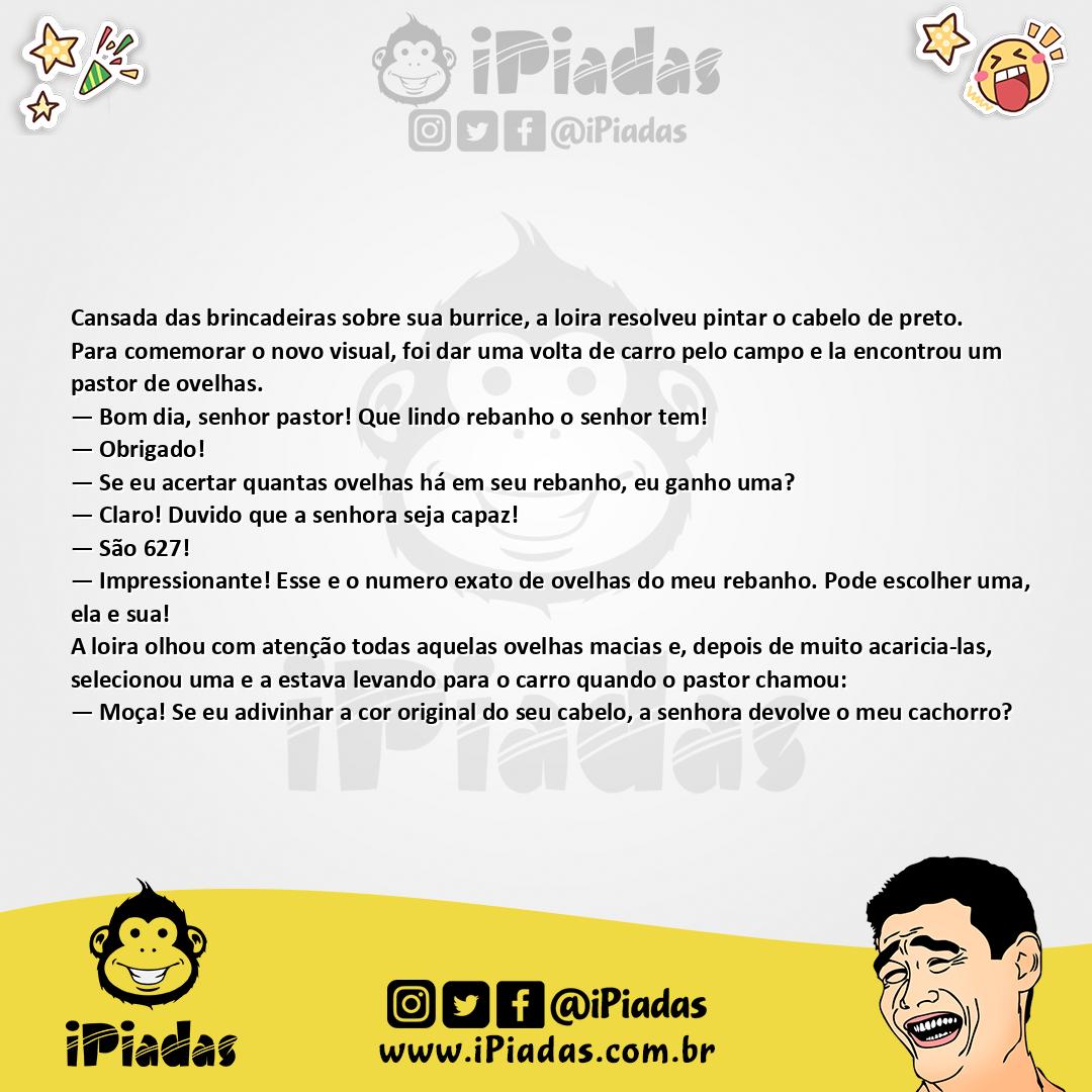 Ilustração da piada Pintou o Cabelo no iPiadas