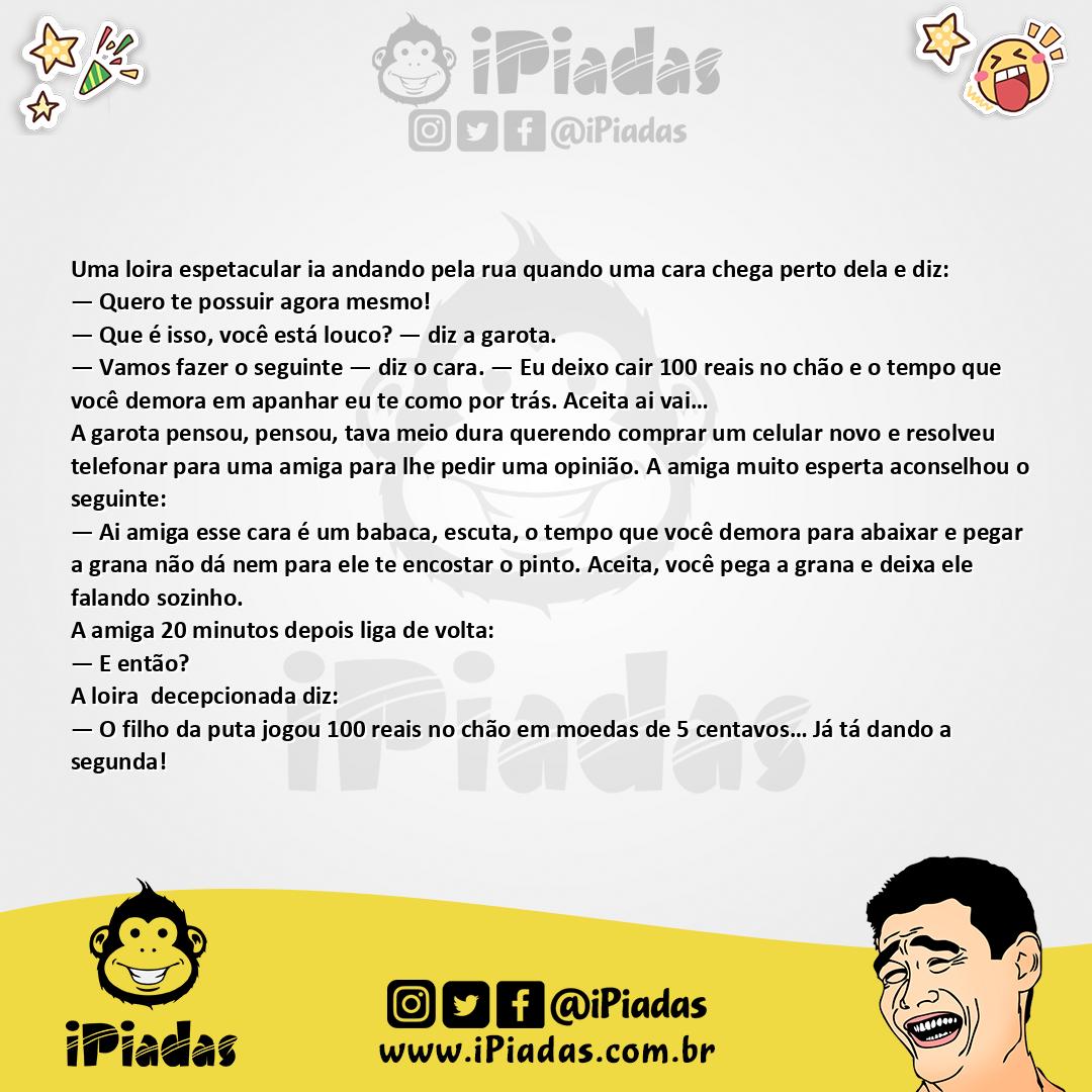 Ilustração da piada Por 100 Reais no iPiadas