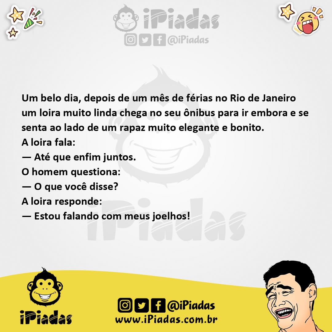 Ilustração da piada Que férias no iPiadas
