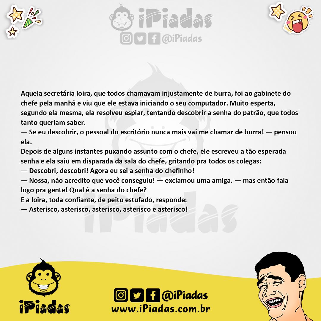 Ilustração da piada Senha do Chefe no iPiadas