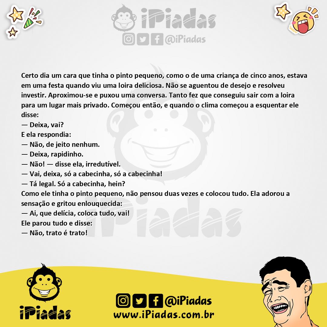 Ilustração da piada Trato do Pinto Pequeno no iPiadas