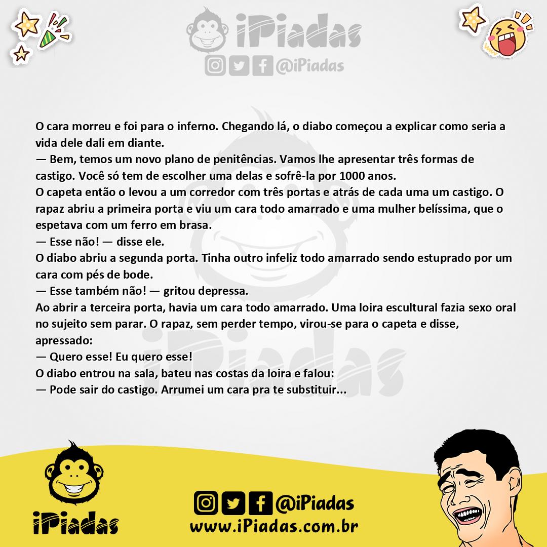 Ilustração da piada Três Formas de Castigo no iPiadas