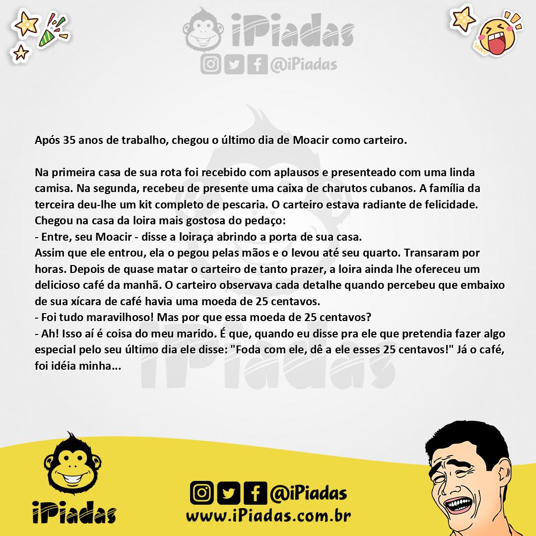 Ilustração da piada Último dia do carteiro no iPiadas