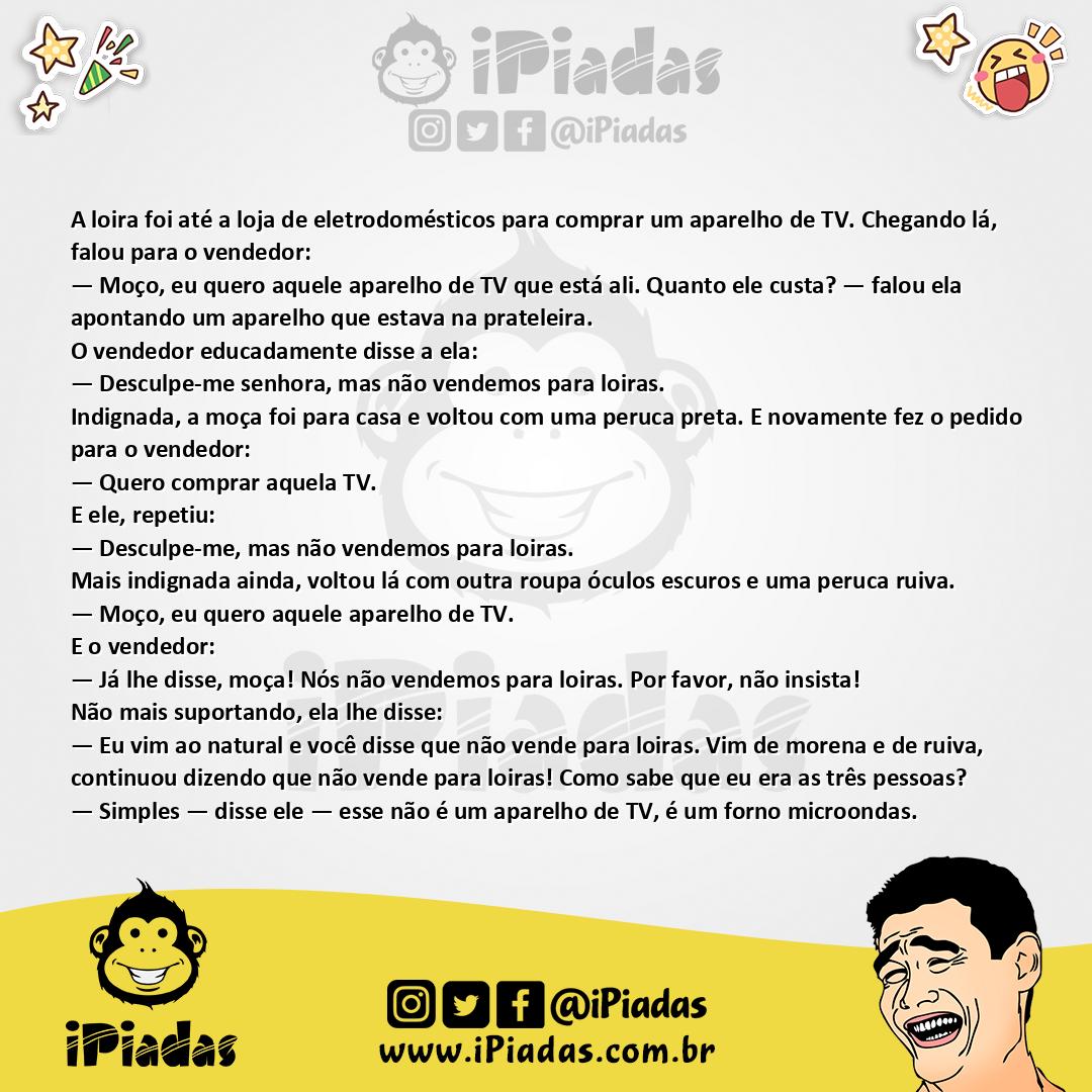 Ilustração da piada Venda Para Loiras no iPiadas