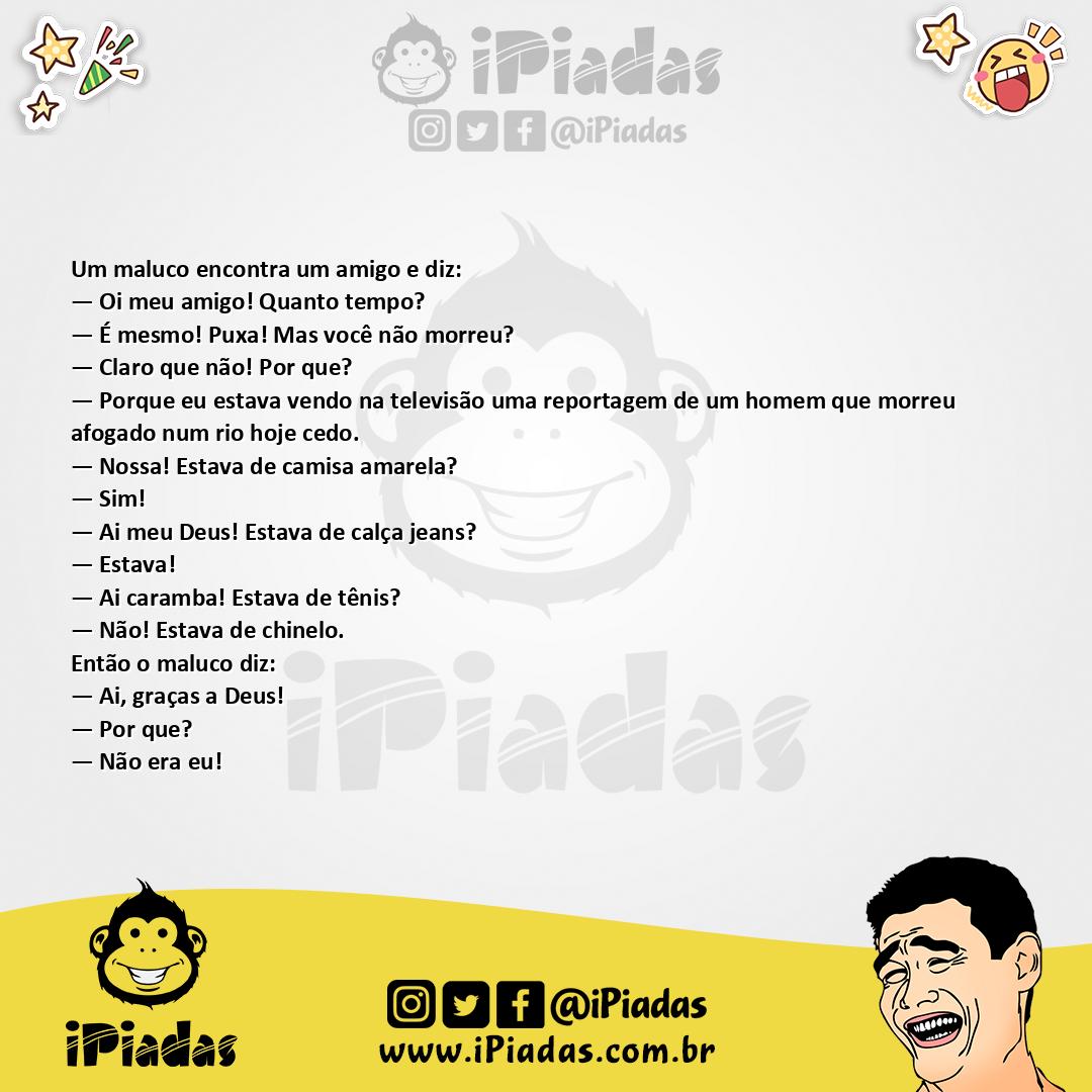 Ilustração da piada Amigo Louco no iPiadas