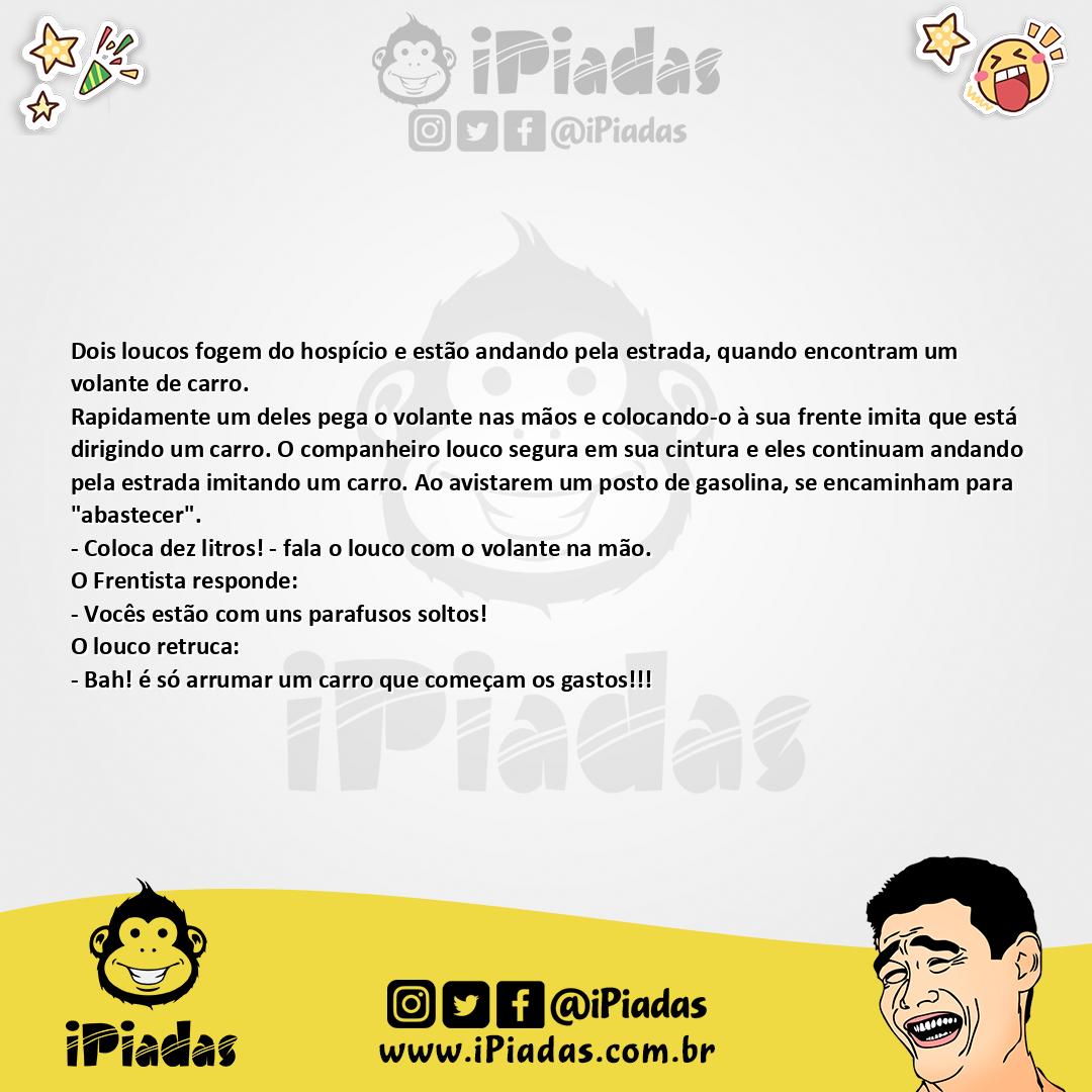 Ilustração da piada Carro Novo no iPiadas