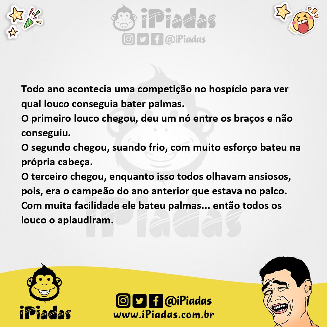 Ilustração da piada Competição de Palmas no iPiadas