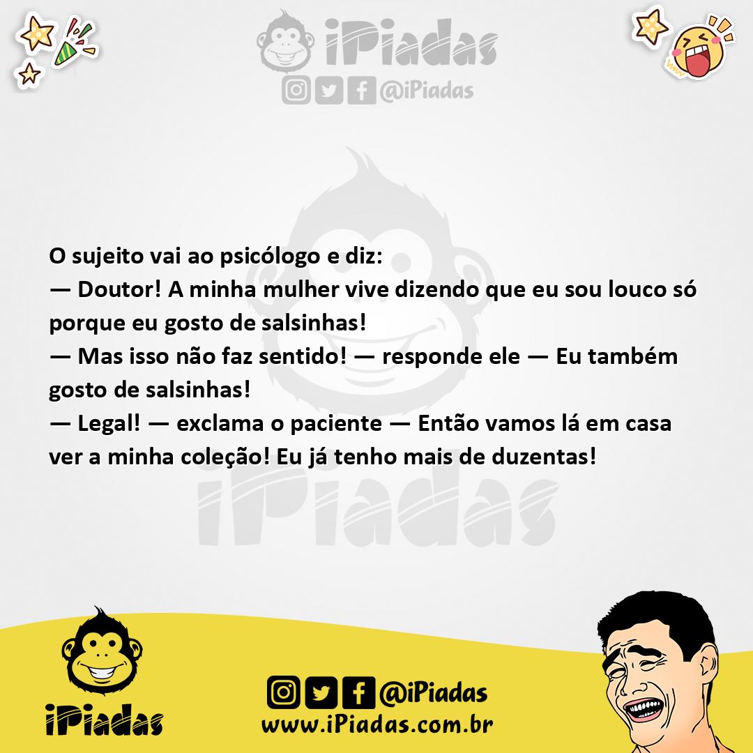 Ilustração da piada Gosto por Salsinhas no iPiadas