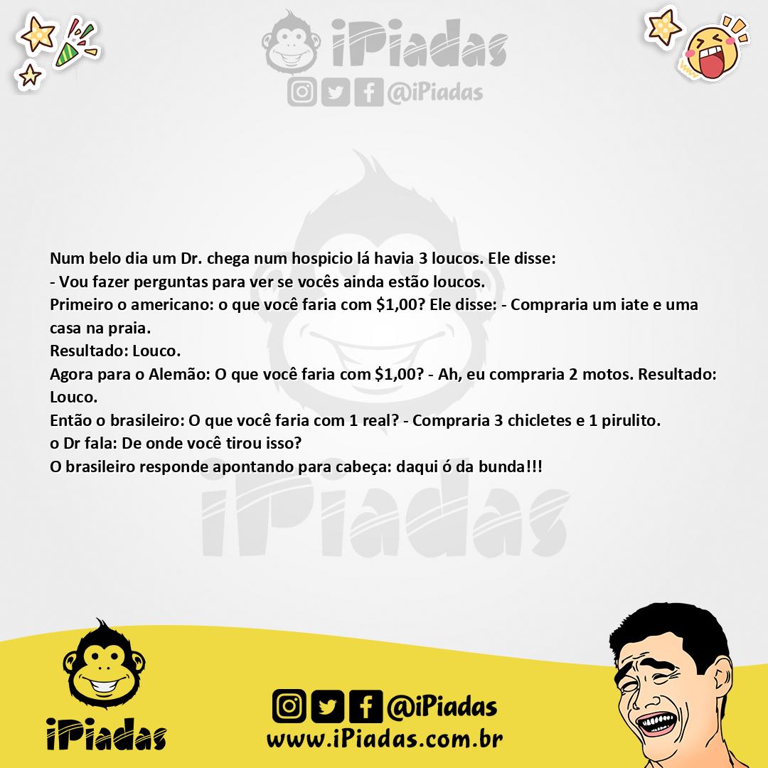 Ilustração da piada Louco de pedra no iPiadas