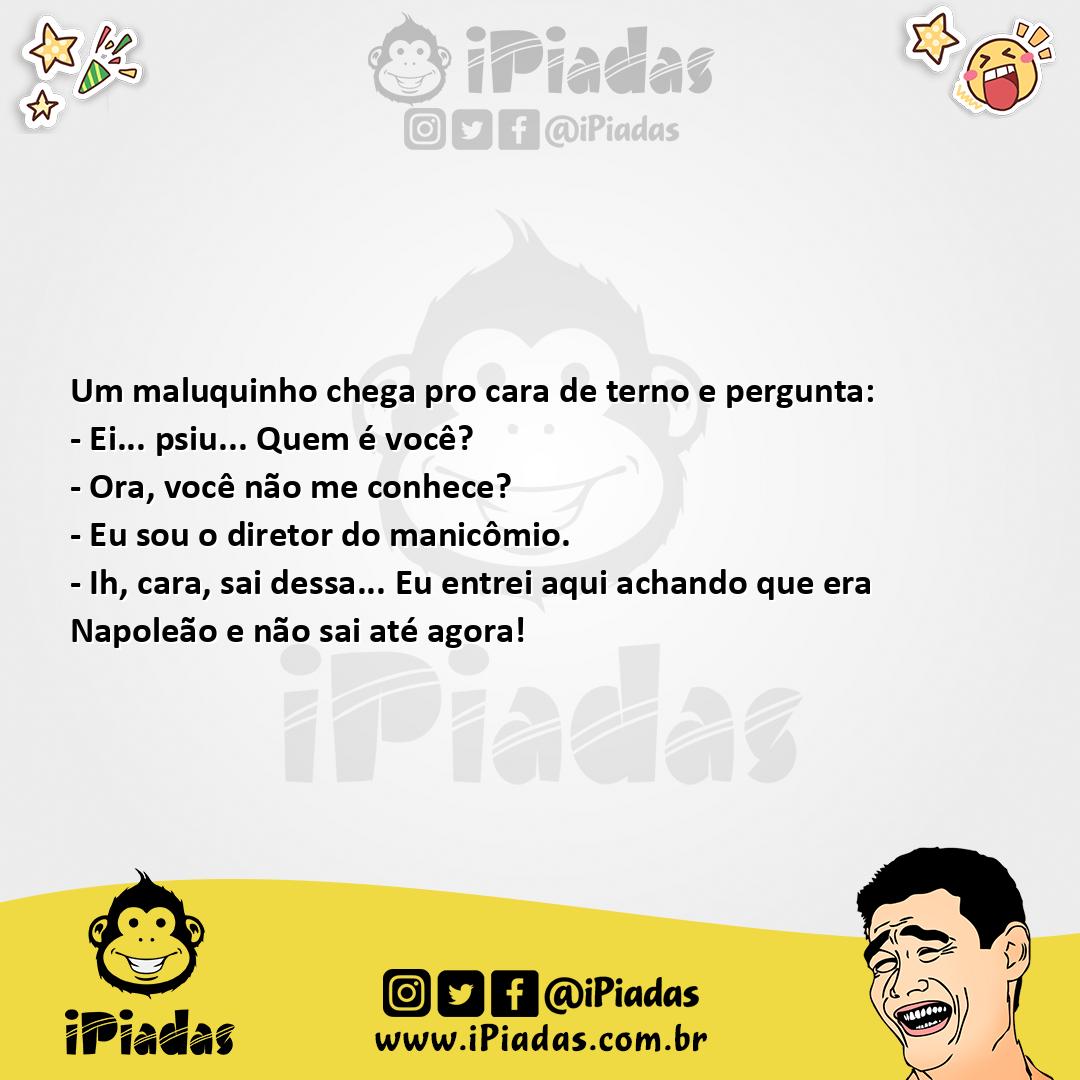 Ilustração da piada No Manicômio no iPiadas