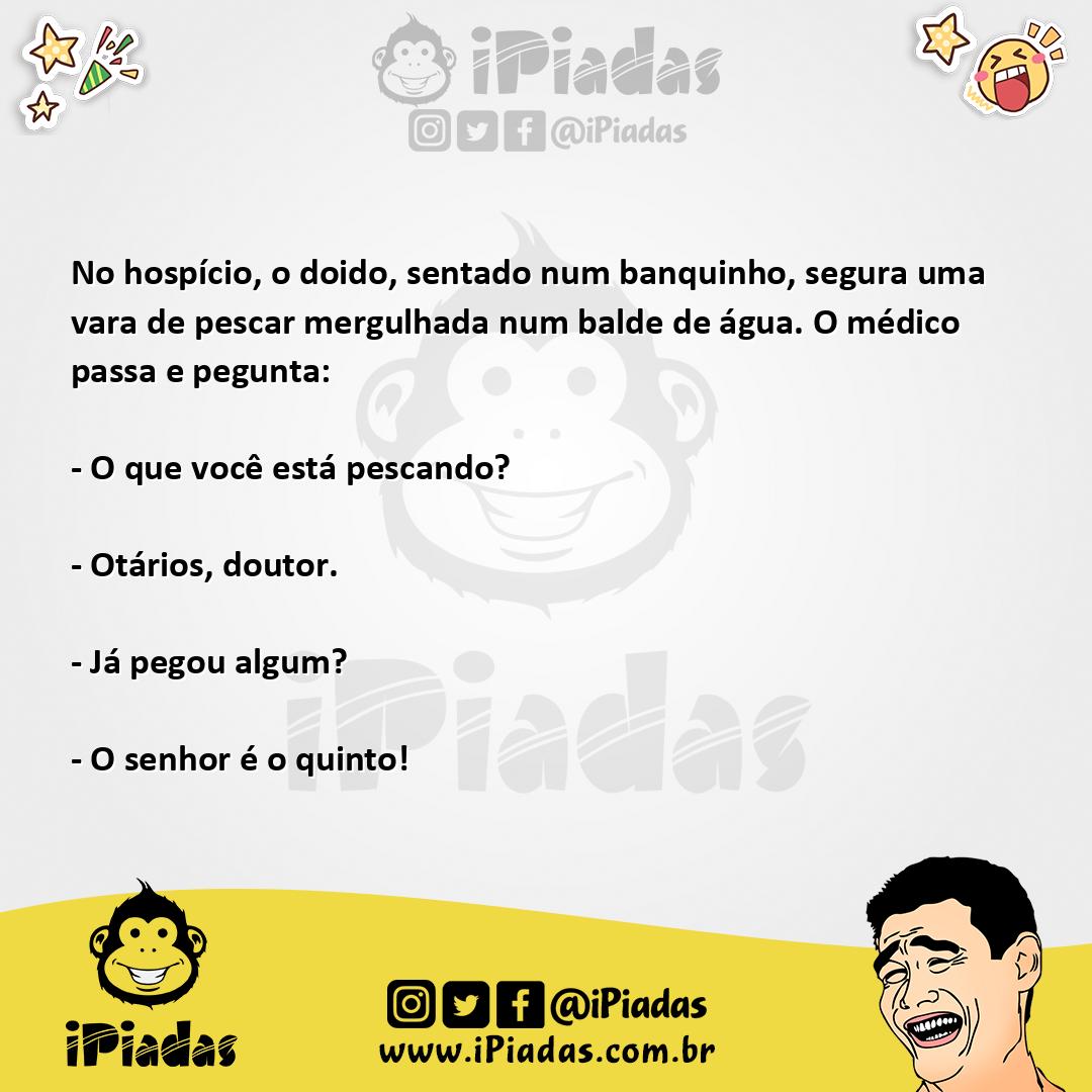 Ilustração da piada O Louco Pescador no iPiadas