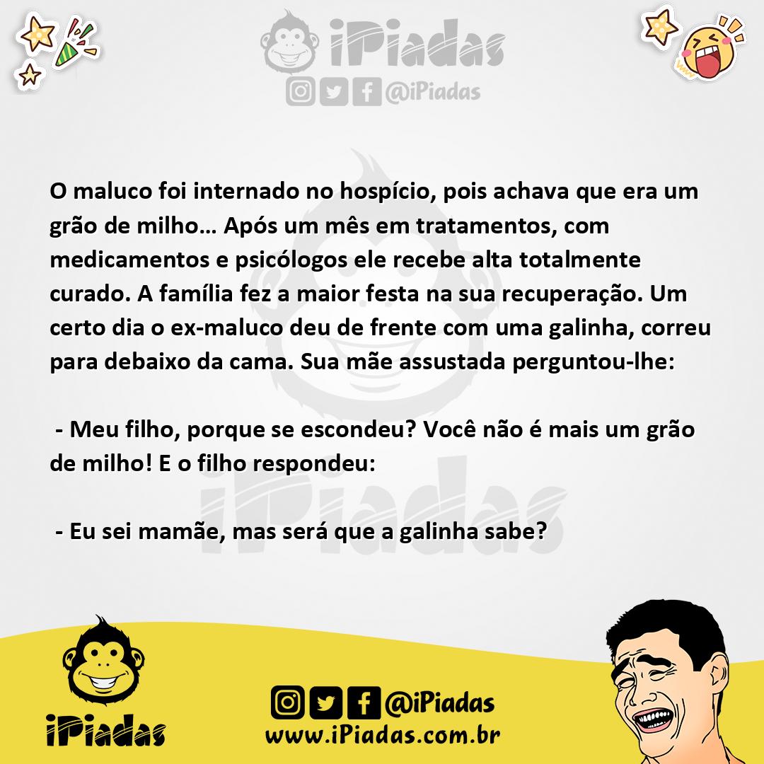 Ilustração da piada O maluco no iPiadas
