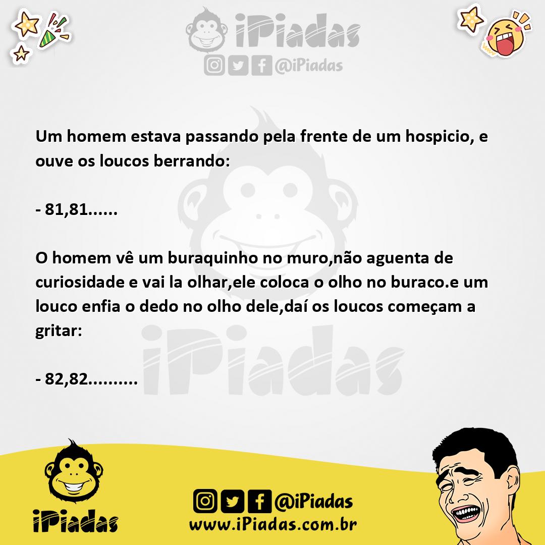 Ilustração da piada Olhando no buraco no iPiadas
