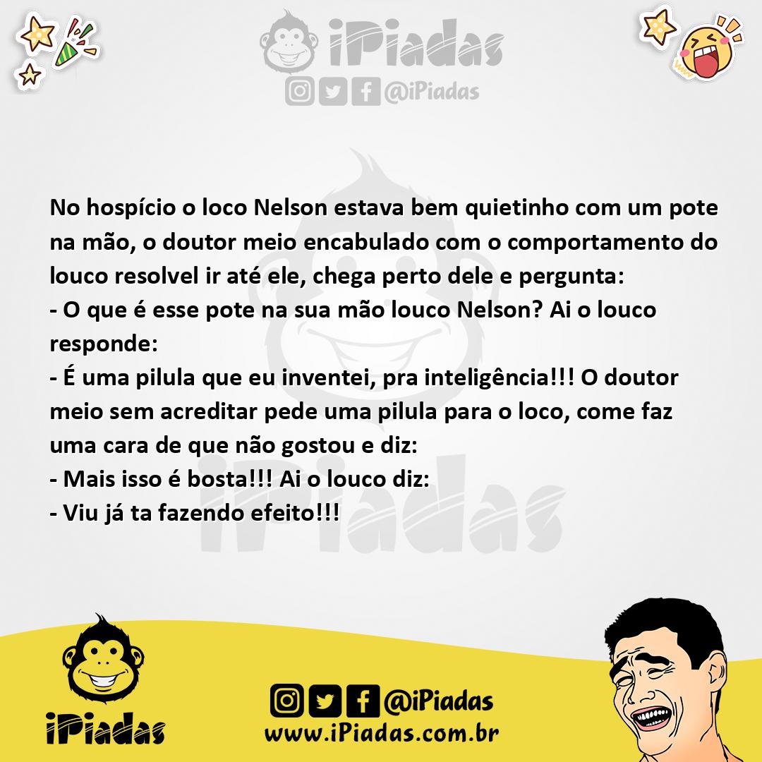 Ilustração da piada Pílula da inteligência no iPiadas