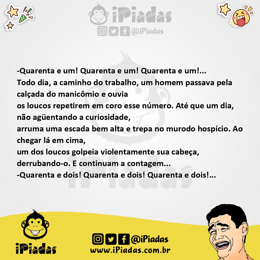 Ilustração da piada Quarenta e um no iPiadas