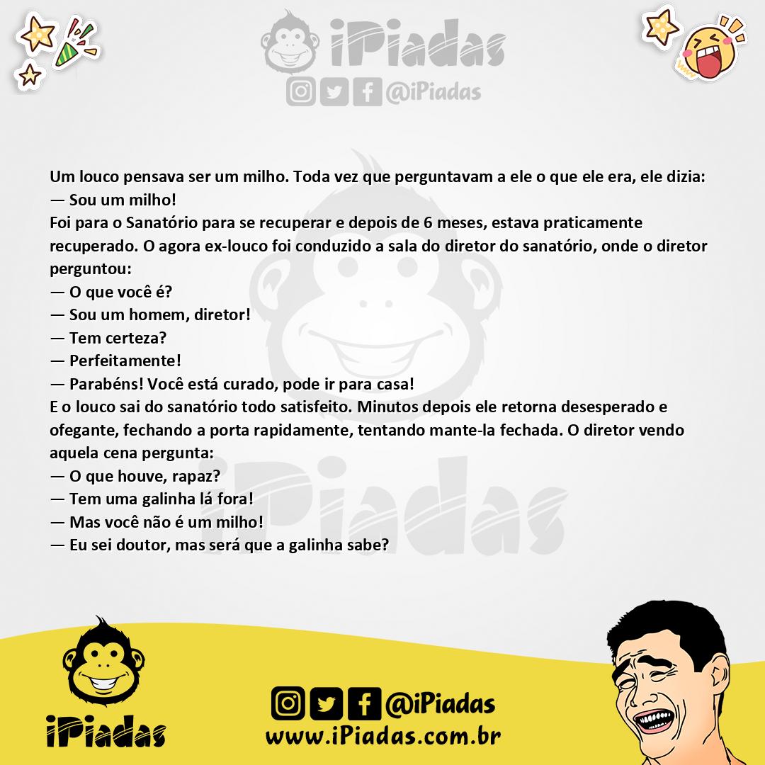 Ilustração da piada Sou Um Milho no iPiadas