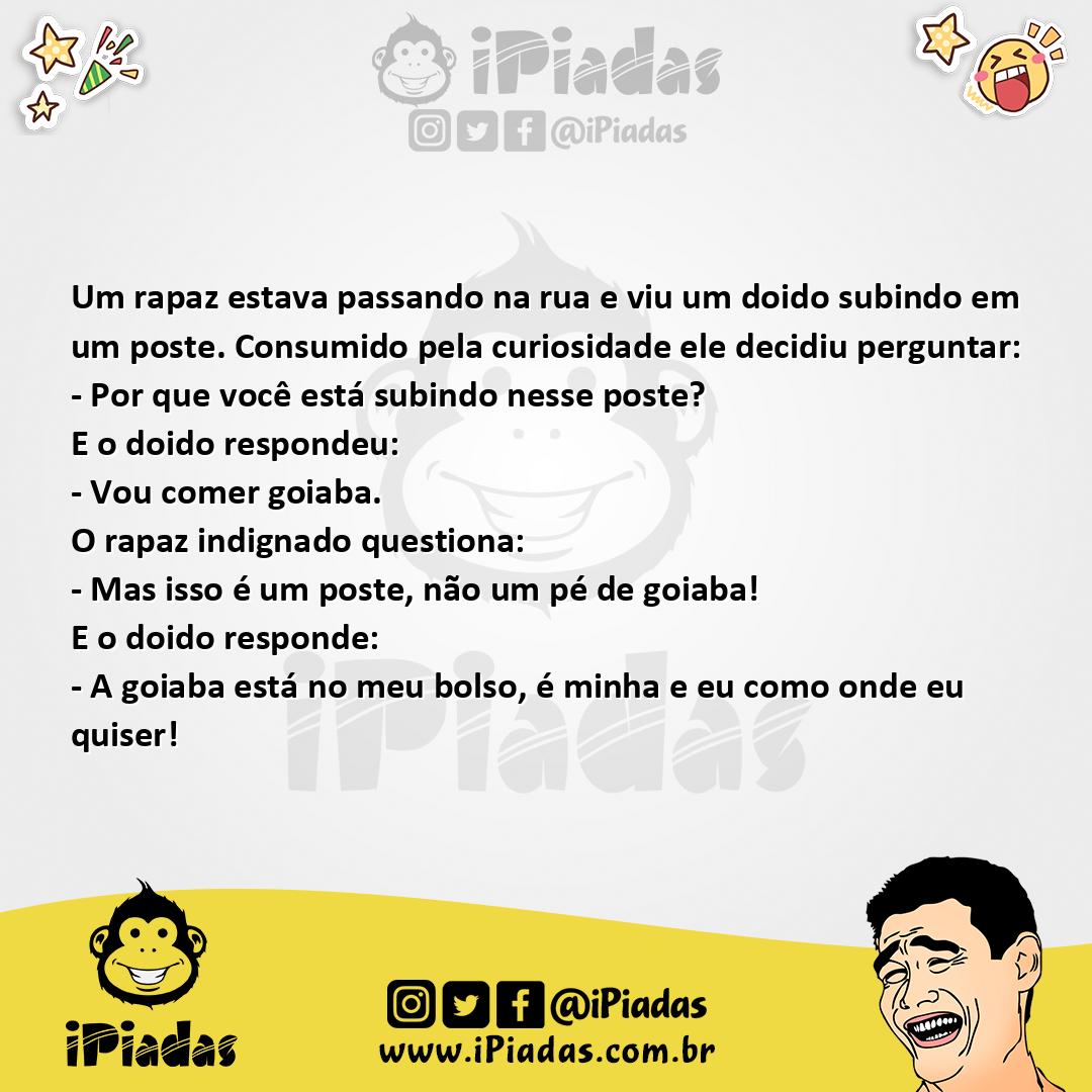 Ilustração da piada Subindo no Poste no iPiadas