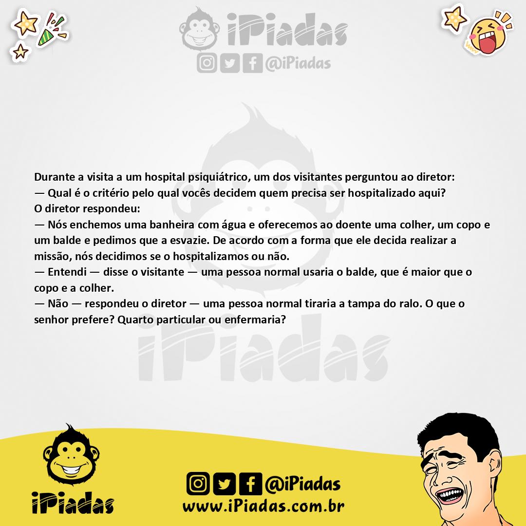 Ilustração da piada Teste da Banheira no iPiadas