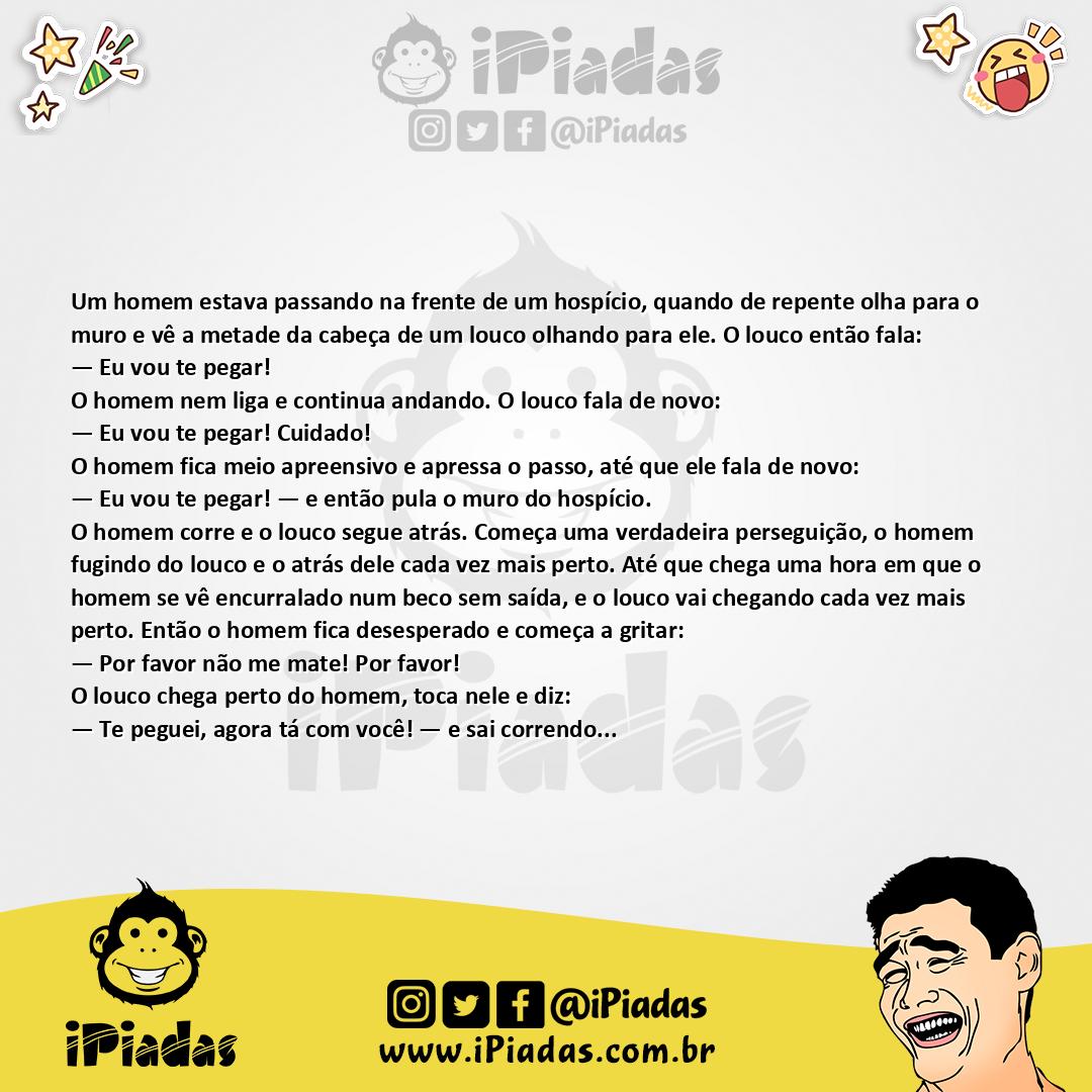 Ilustração da piada Vou Te Pegar no iPiadas