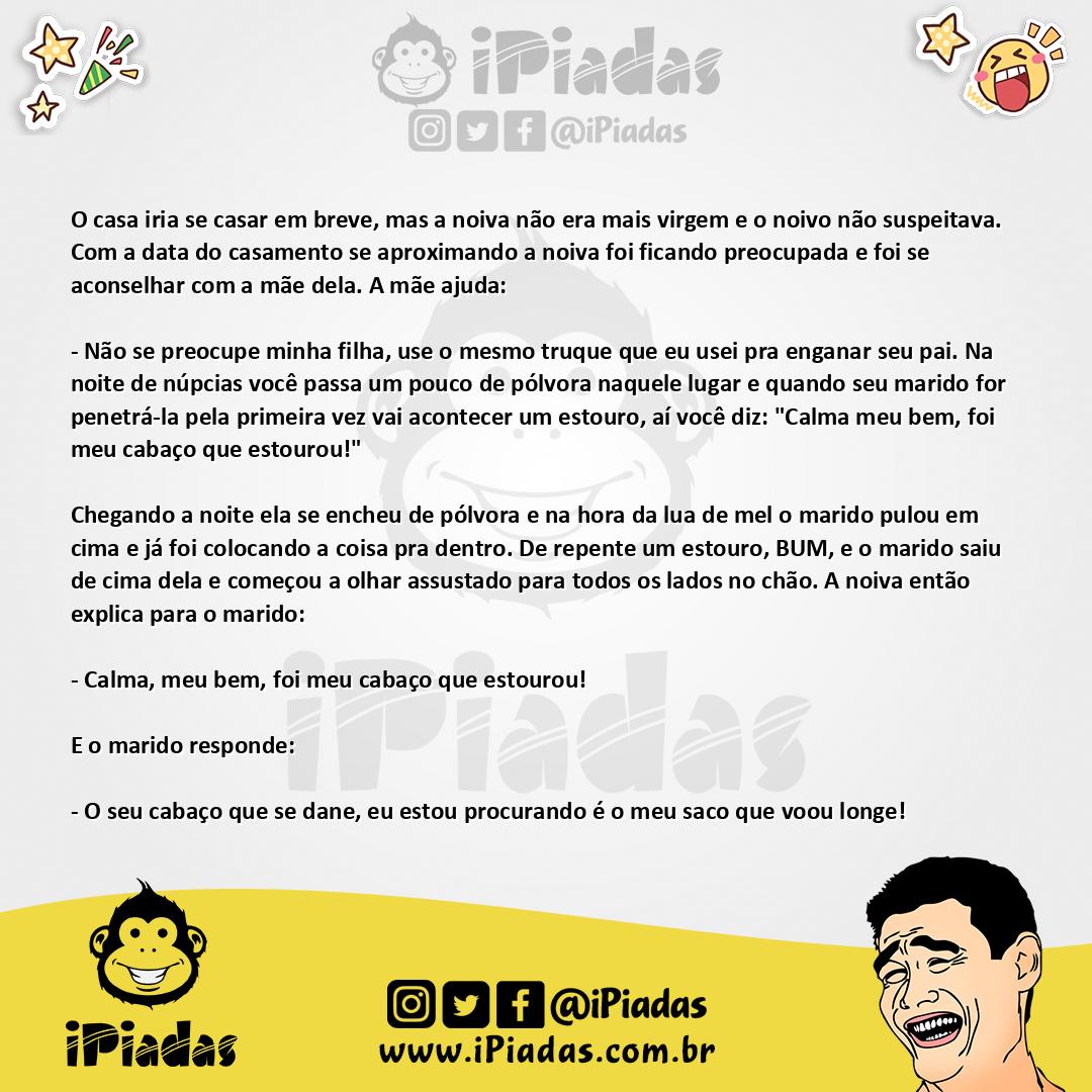 Ilustração da piada Truque na Lua de Mel no iPiadas