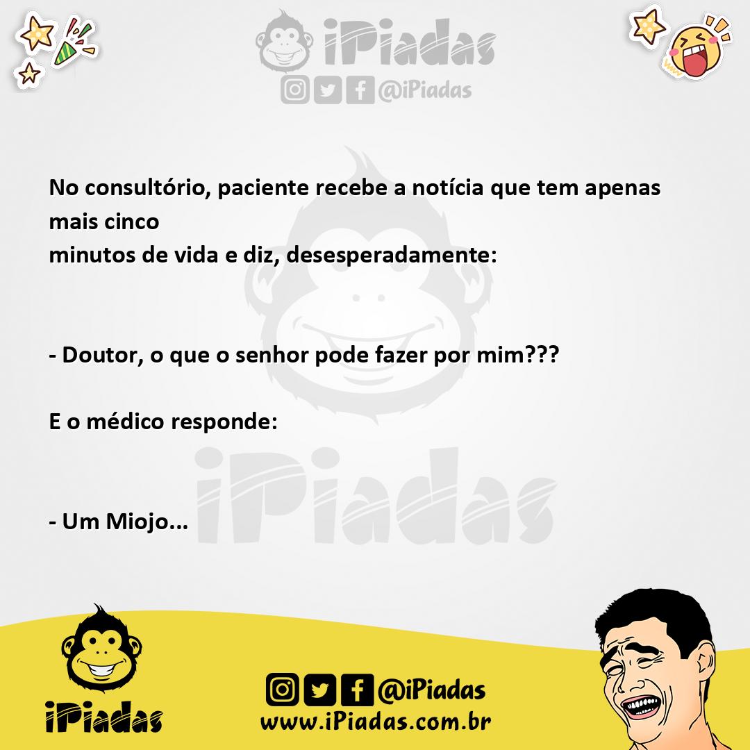 Ilustração da piada 5 minutos de vida no iPiadas