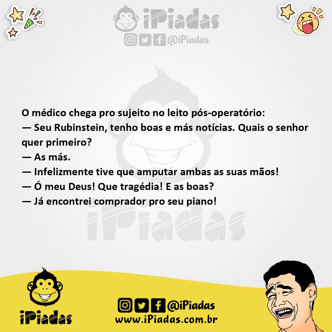 Ilustração da piada Amputação no iPiadas
