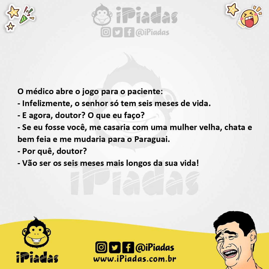 Ilustração da piada Apenas seis meses de vida no iPiadas