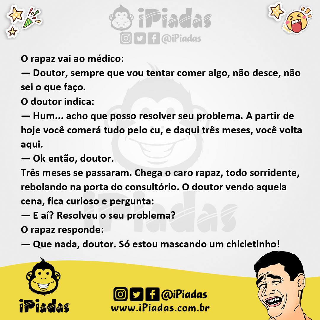 Ilustração da piada Comer Pelo Outro Lado no iPiadas