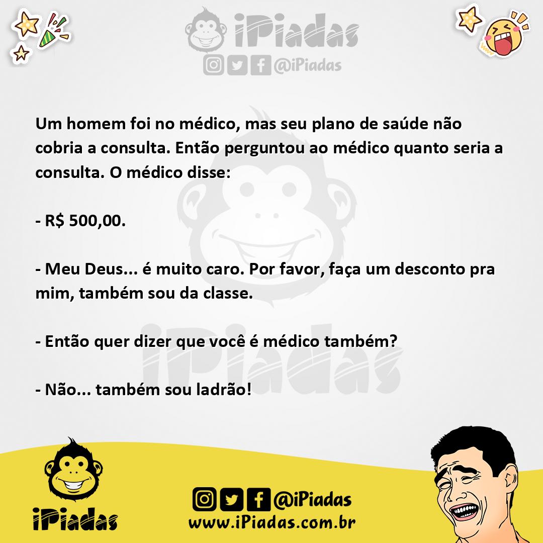 Ilustração da piada Consulta Cara no iPiadas