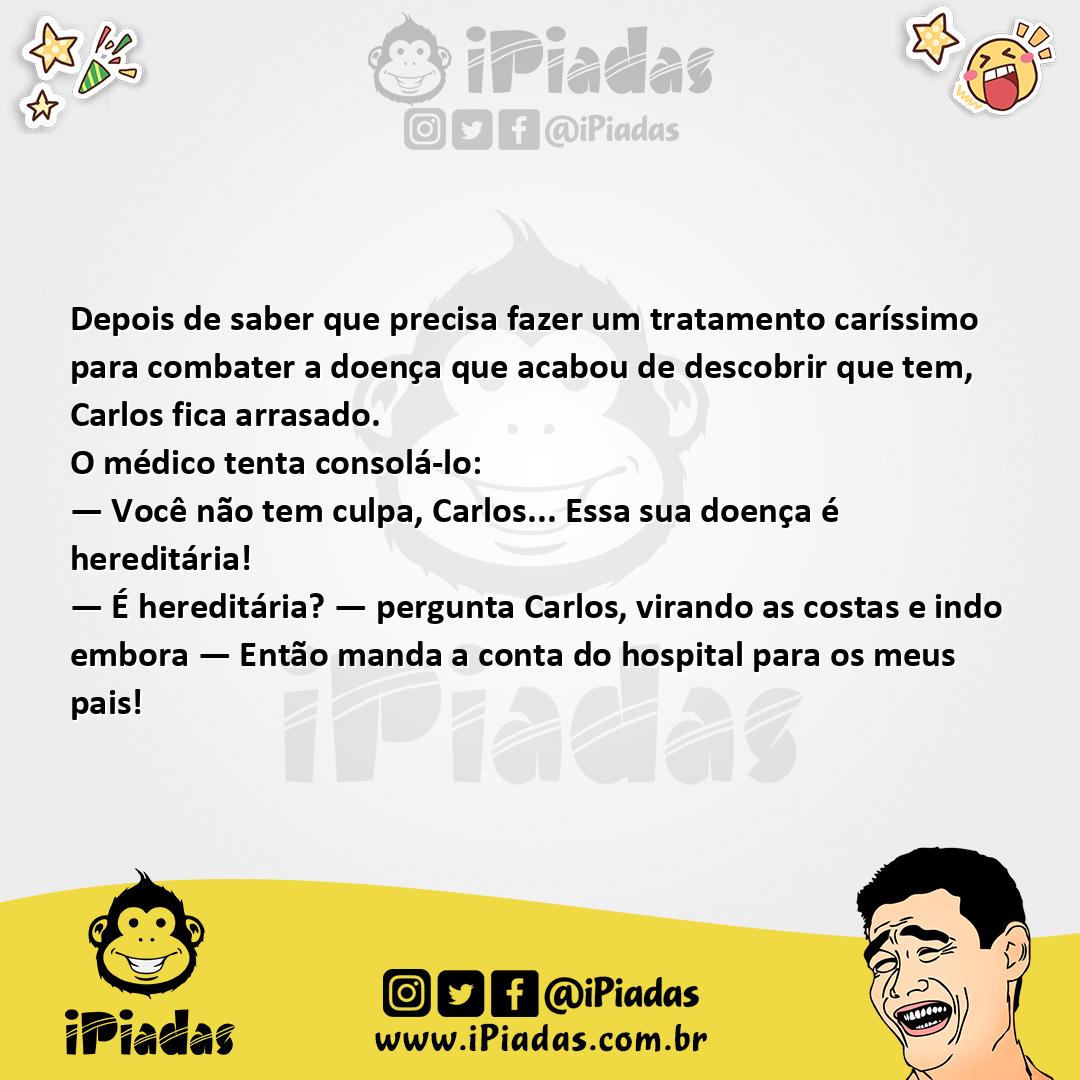 Ilustração da piada Descoberta da Doença no iPiadas