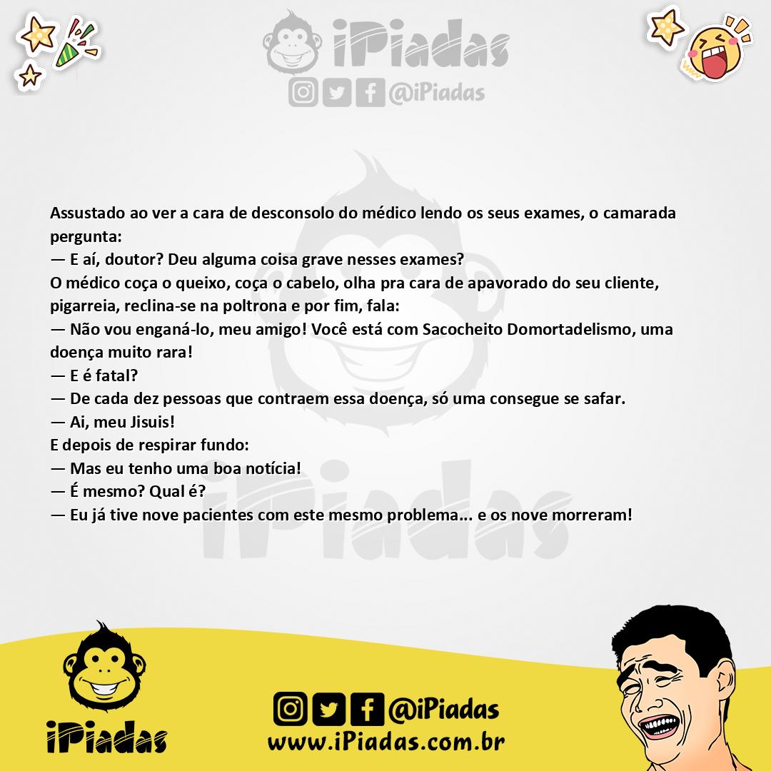 Ilustração da piada Doença Fatal no iPiadas