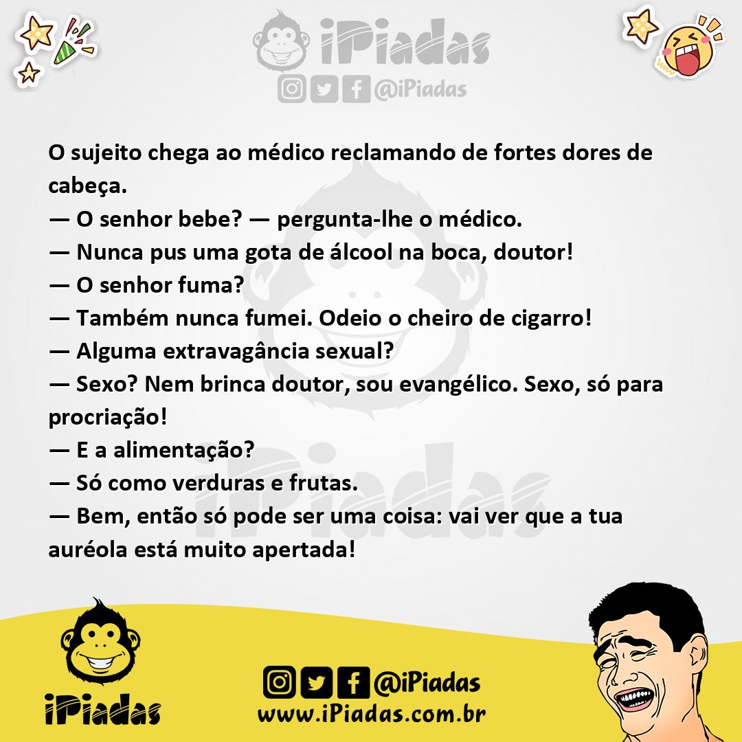 Ilustração da piada Dores de Cabeça no iPiadas