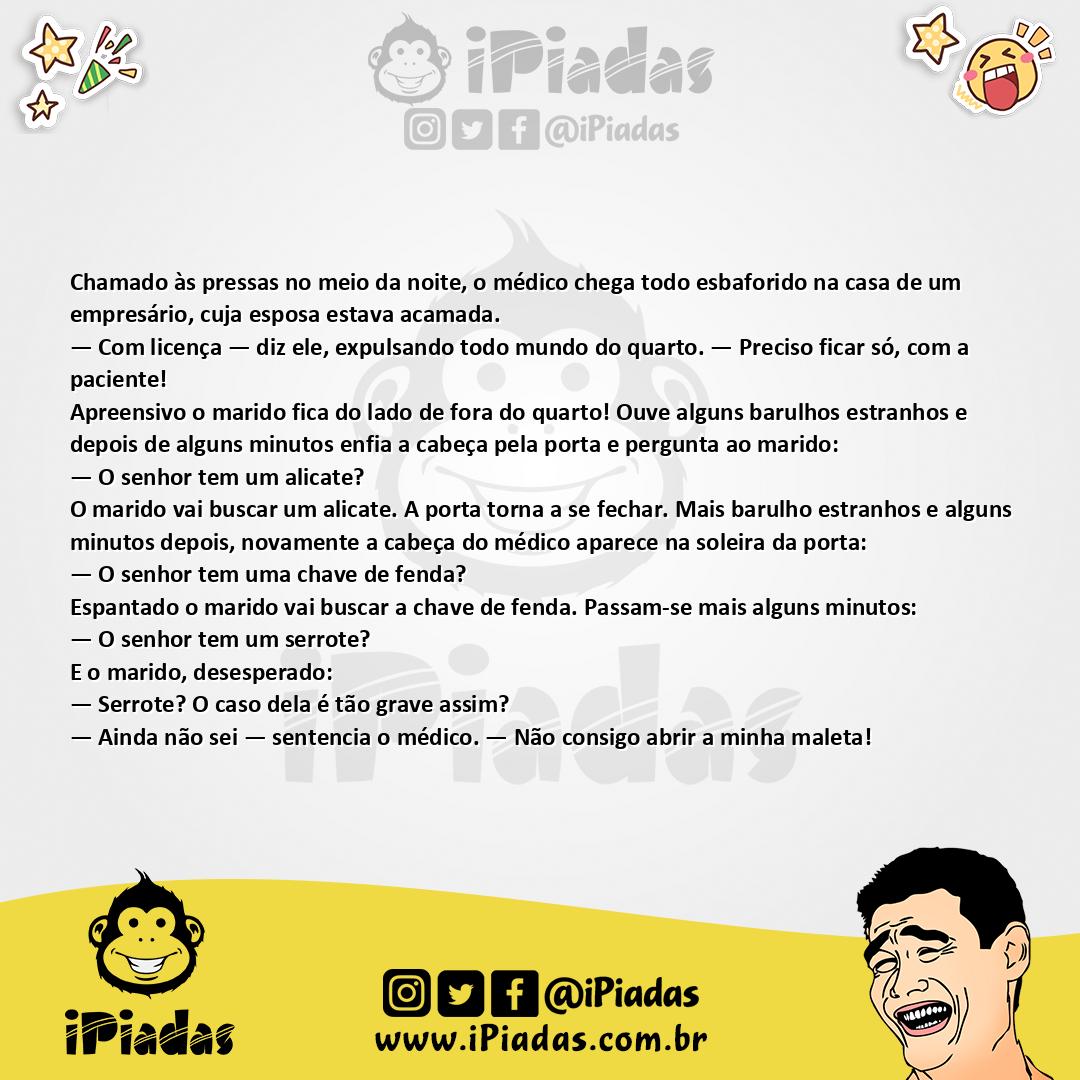 Ilustração da piada Estado Médico da Esposa no iPiadas