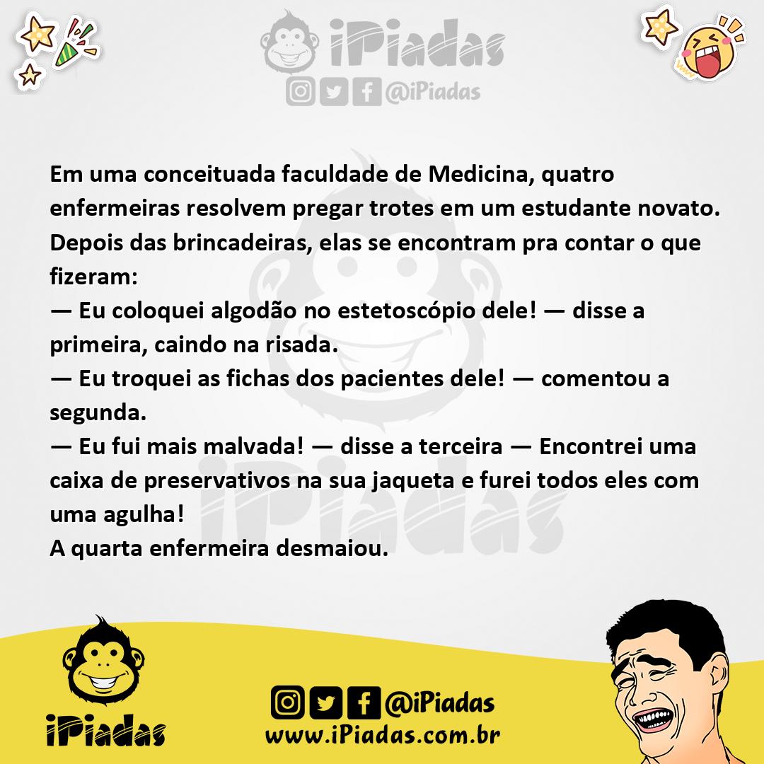 Ilustração da piada Estudante Novato no iPiadas