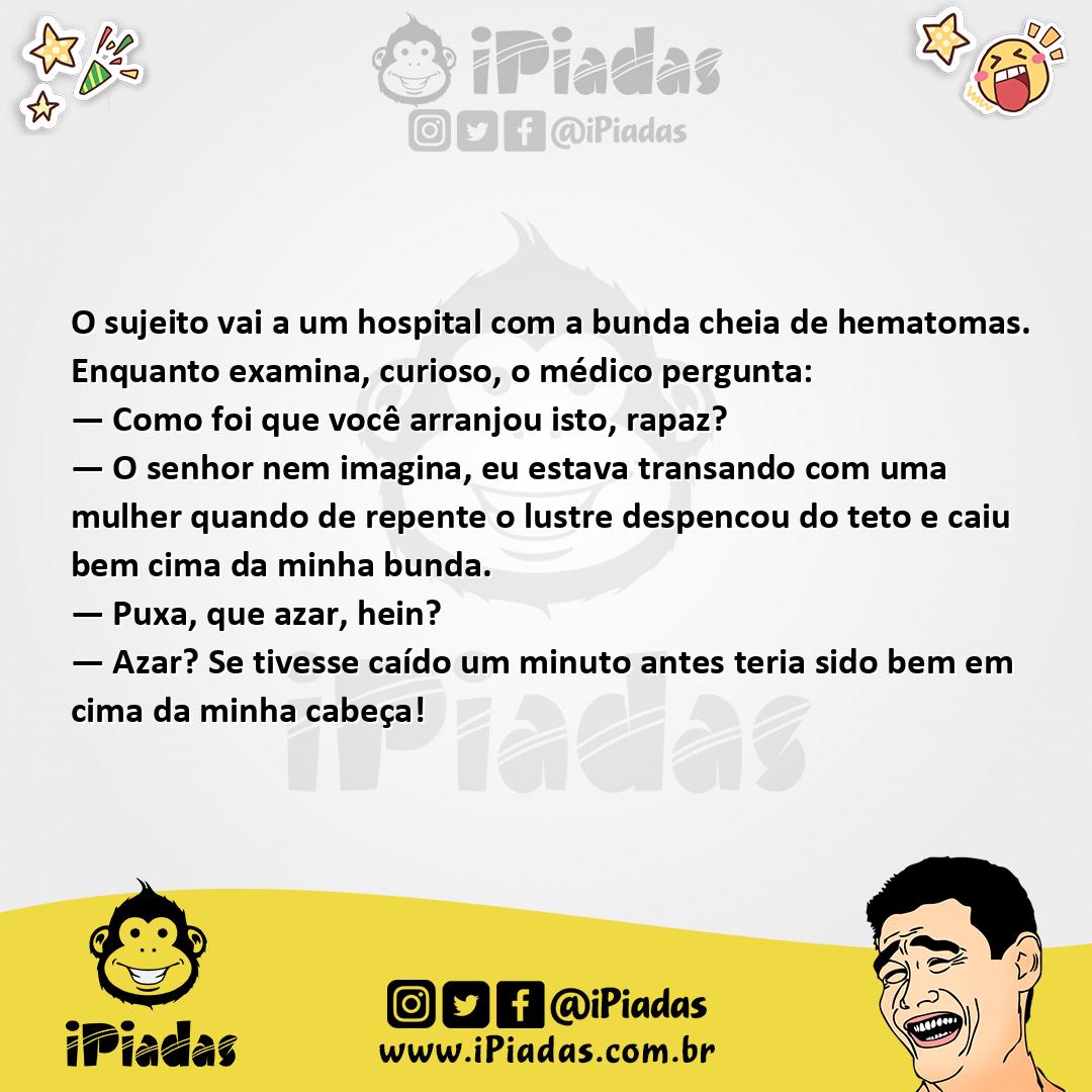 Ilustração da piada Hematomas na Bunda no iPiadas