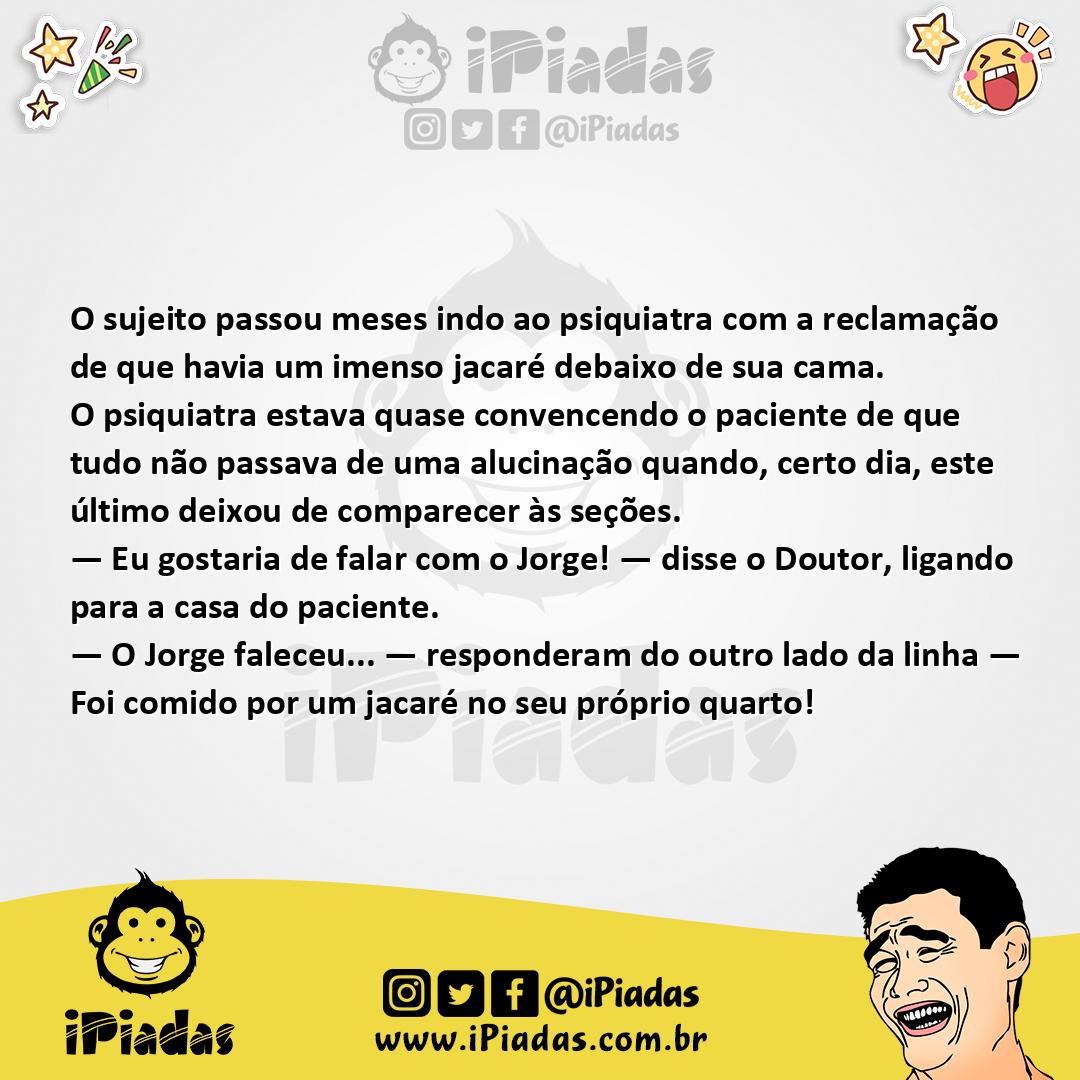 Ilustração da piada Imenso Jacaré no iPiadas