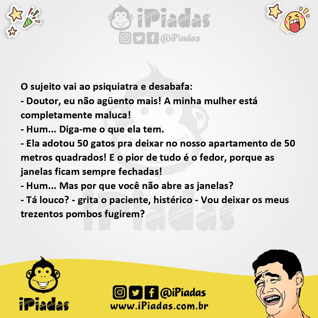 Ilustração da piada Insanidade animal no iPiadas