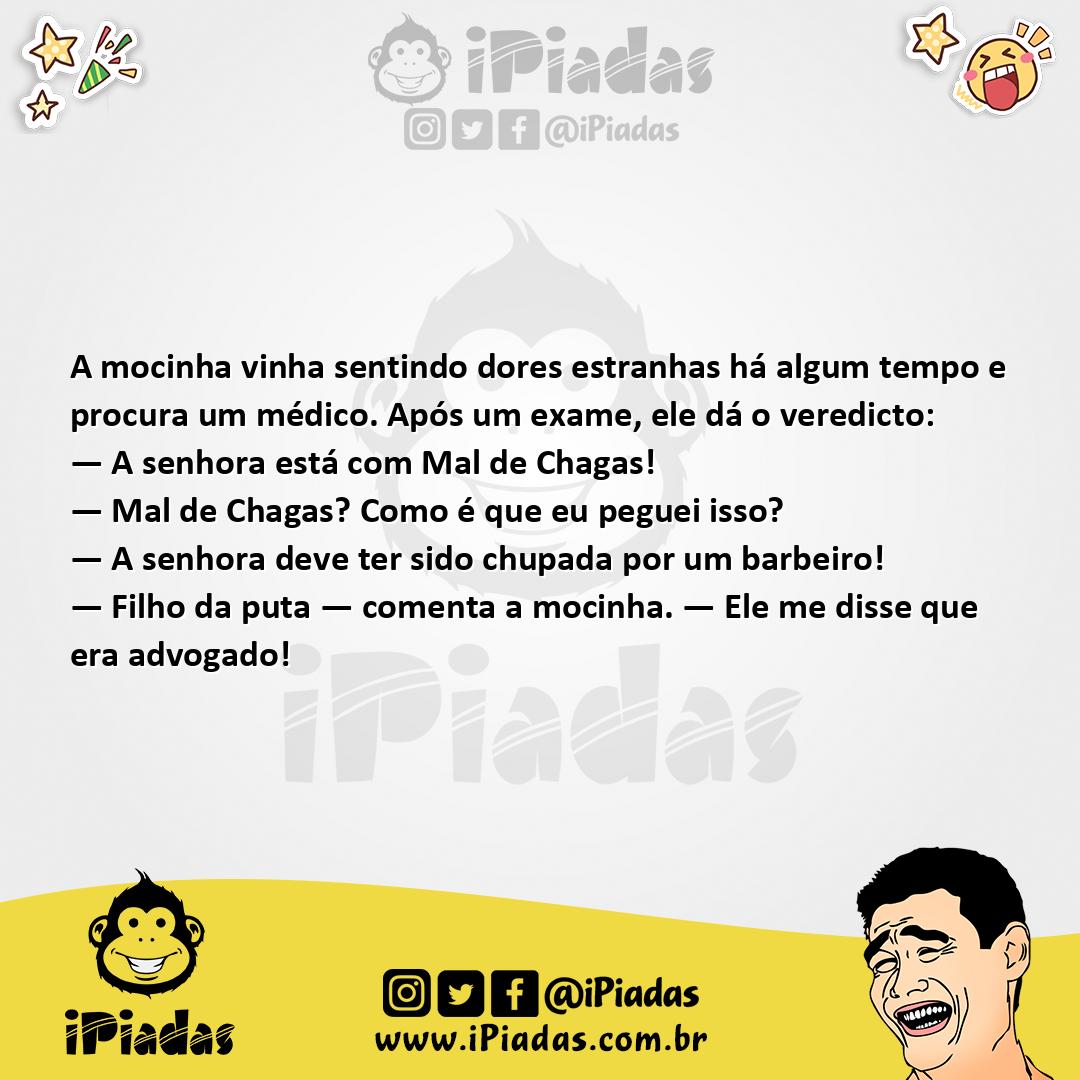 Ilustração da piada Mal de Chagas no iPiadas