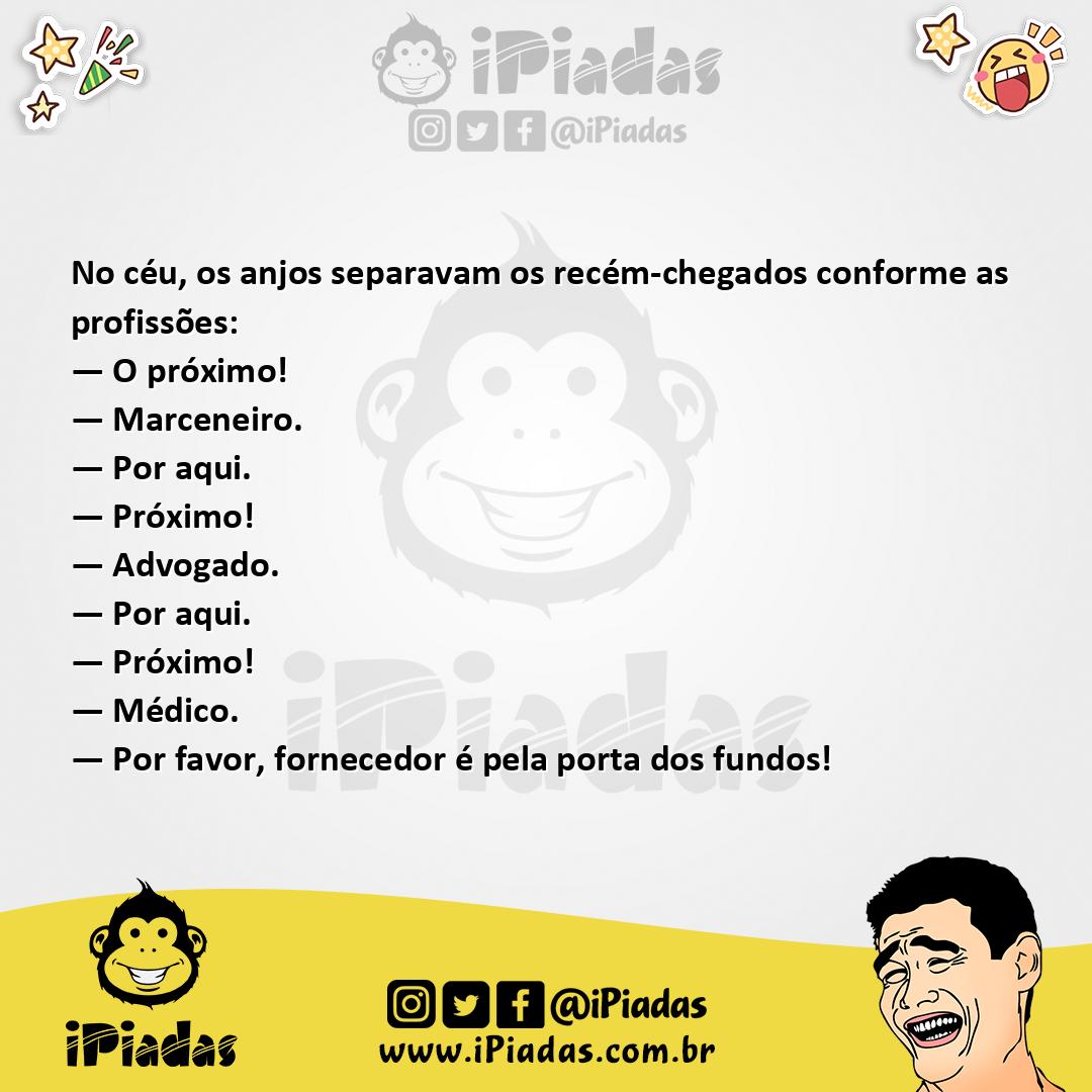 Ilustração da piada Médico no Céu no iPiadas