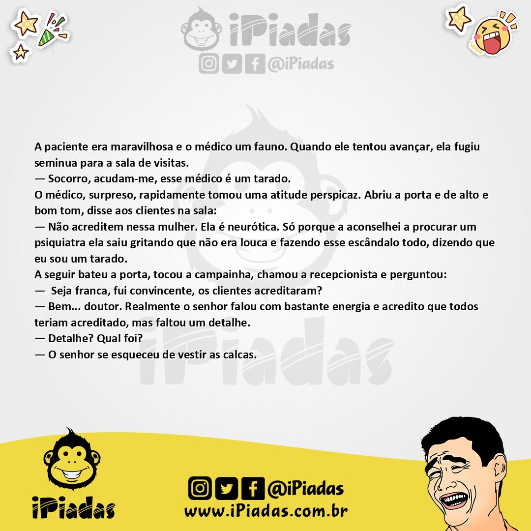Ilustração da piada Médico Tarado no iPiadas