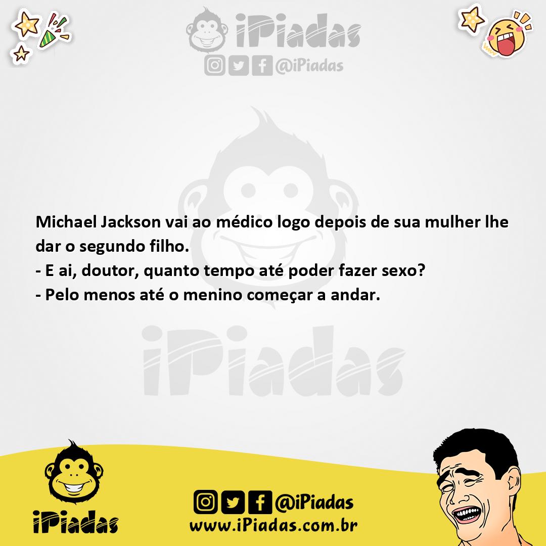 Ilustração da piada Michael Jackson no médico no iPiadas