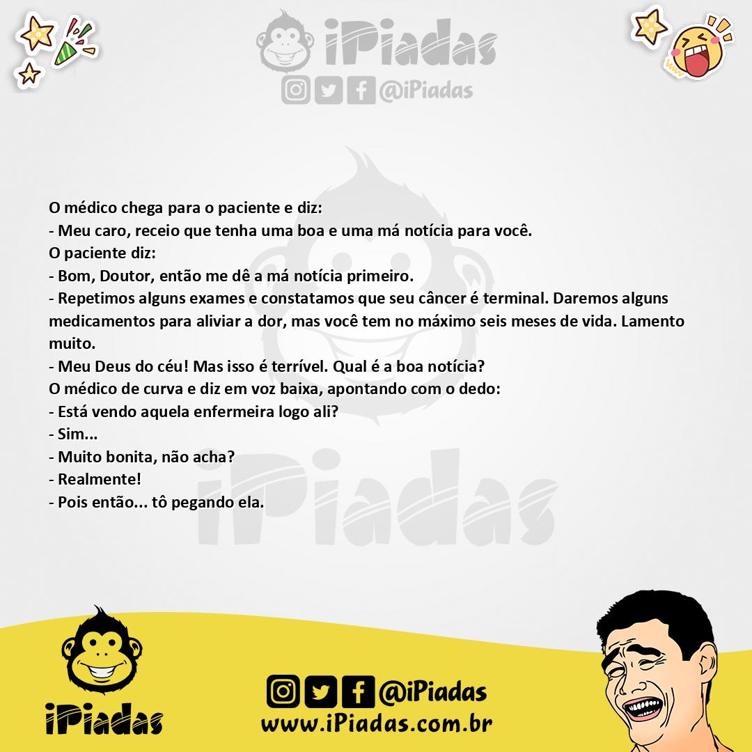 Ilustração da piada Notícias do Médico no iPiadas