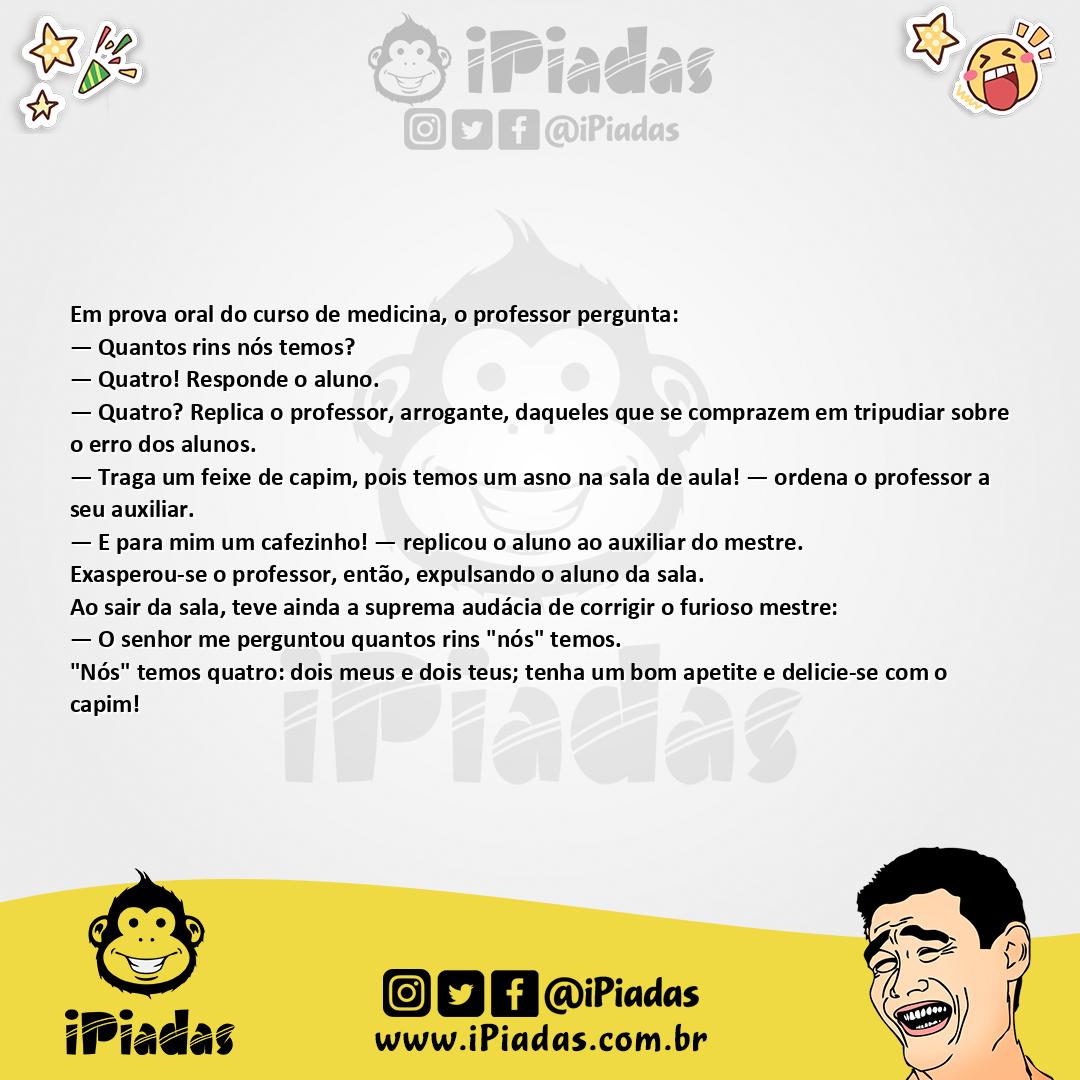 Ilustração da piada Número de Rins no iPiadas