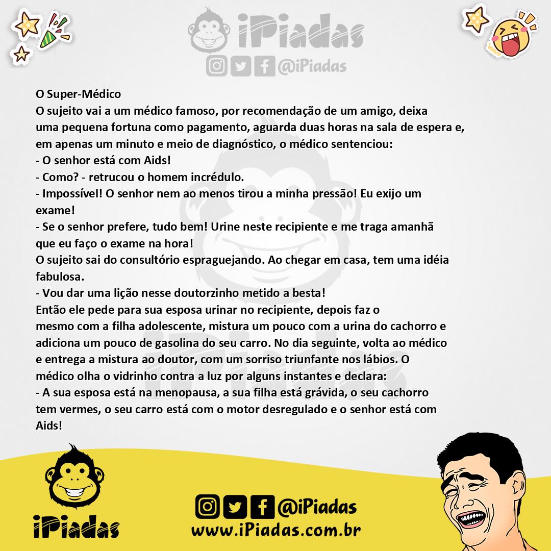 Ilustração da piada O médico no iPiadas