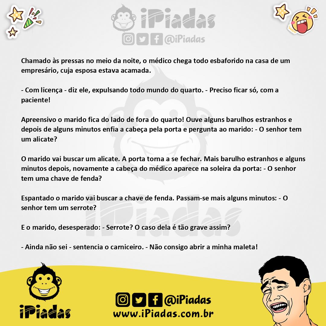Ilustração da piada O senhor tem um alicate? no iPiadas