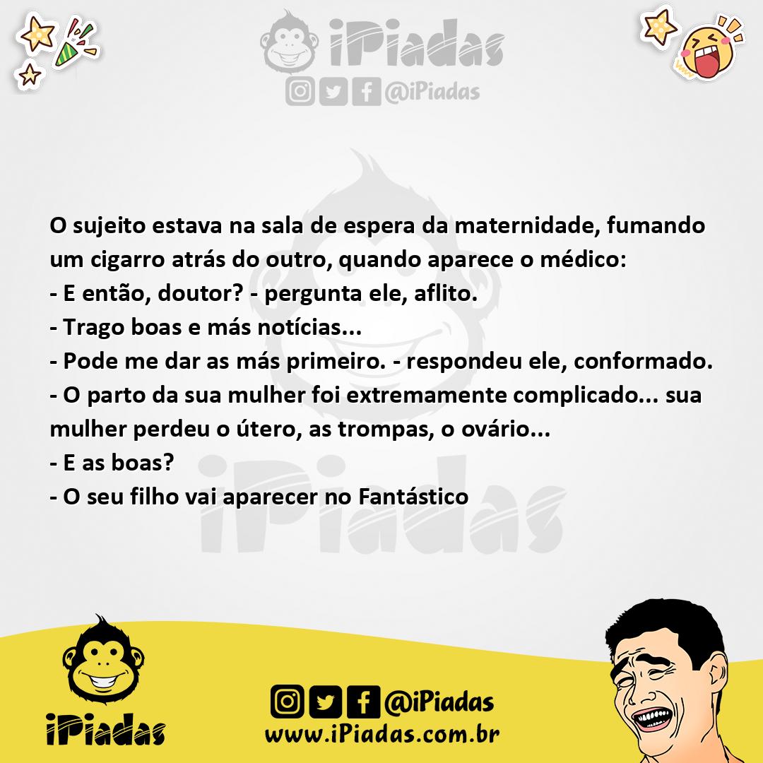 Ilustração da piada Parto complicado no iPiadas